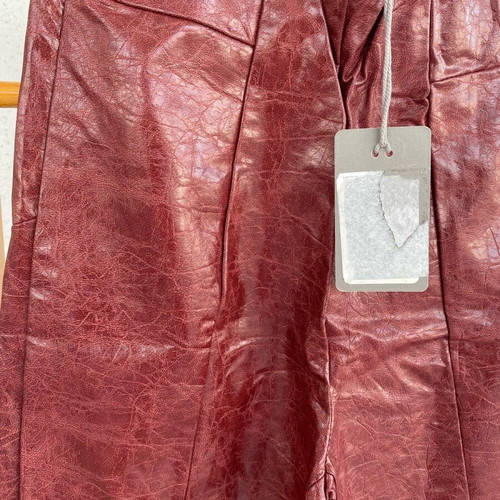 Bsb leather leggings pants new red XS