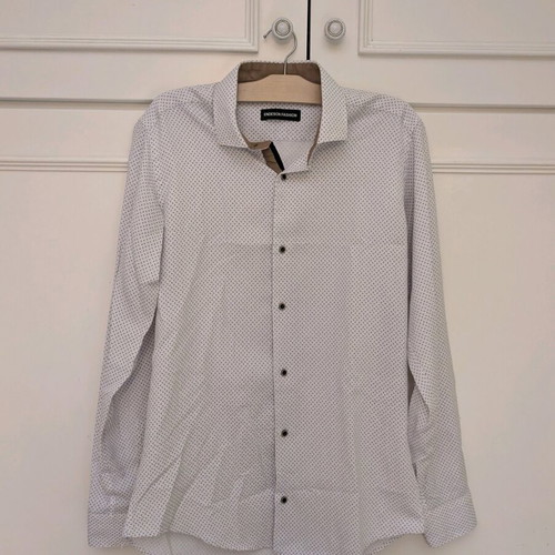 White long-sleeve shirt Endeson Fashion used with pattern