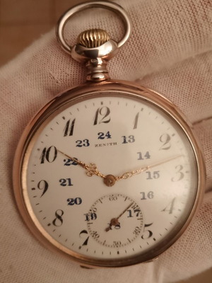 Zenith Lepine Pocket Watch 1919, like new, silver case