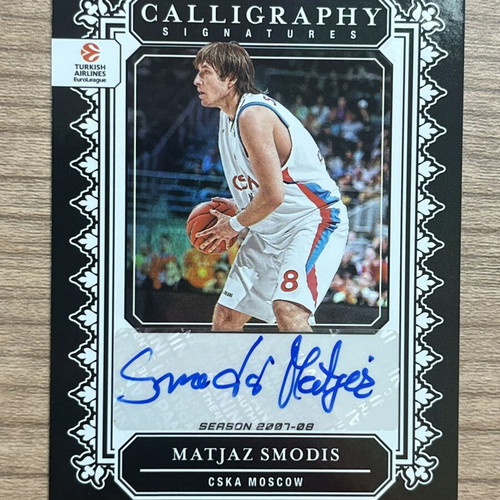 2024-25 Panini Euroleague Basketball Calligraphy Signatures Matjaz Smodis Autograph like new