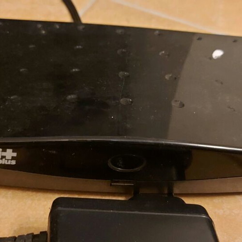 Samsung 20-inch TV used with receiver and cables