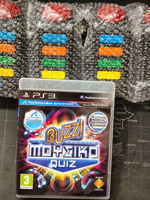 Buzz! Το Απόλυτο Μουσικό Quiz για PS3 σαν καινούργιο με 4 ασύρματα χειριστήρια