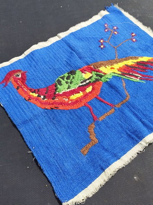 Vintage handwoven embroidery, table runner