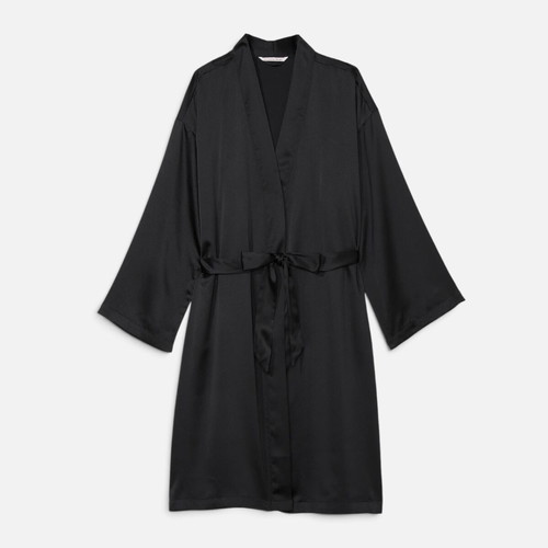 Victoria's Secret black satin robe, size XL XXL