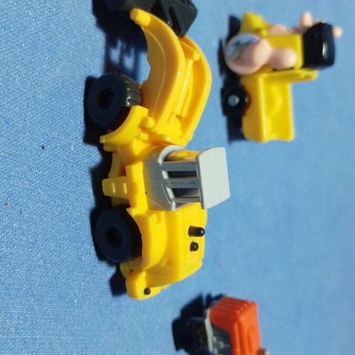 Kinder toy pack of 3: tractor, loader, tricycle