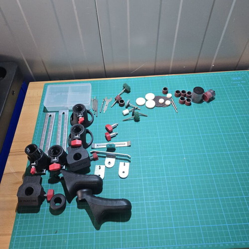 Cordless multitool used with many accessories