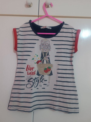 Energiers blouse with nice front design for 5-year-old girl, used