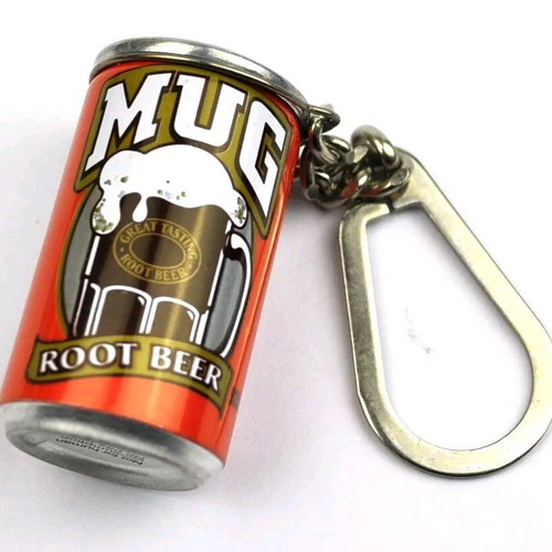 Pepsi Cola Mug Root Mini Beer Can Keychain USA 1998 like new