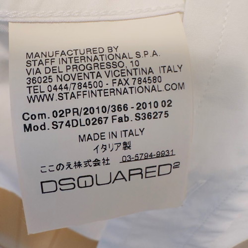 Dsquared2 white shirt like new, slim fit