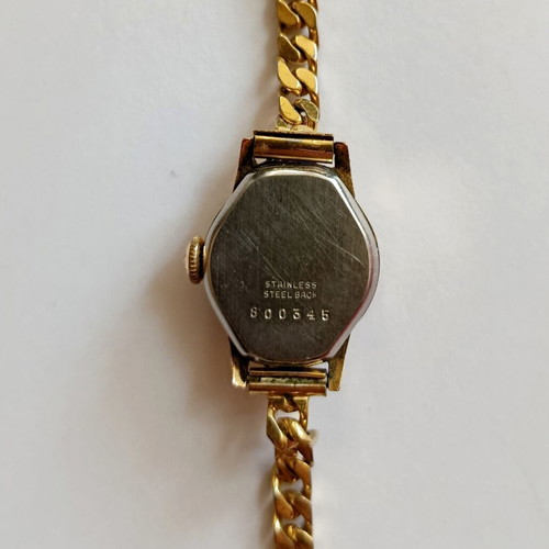 Technos vintage women's wristwatch 17 rubis used, gold tone