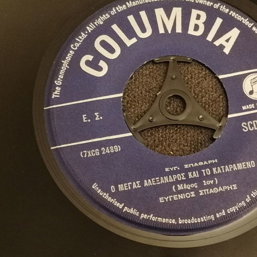 45 RPM record used, The Great Alexander and the Cursed Snake