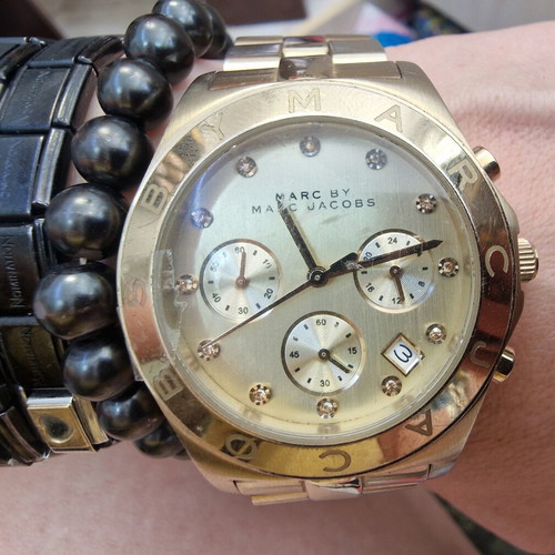 Marc Jacobs MBM 3101 women's watch used, gold color