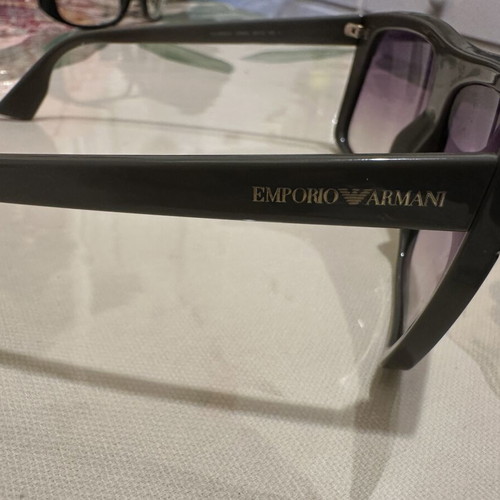 Emporio Armani sunglasses like new with black frame and purple gradient lenses