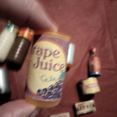 Vintage food miniatures set used, 1960s-1970s
