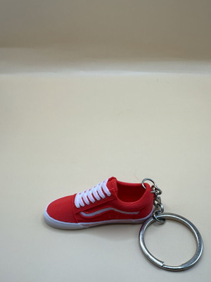 Vans keychain handmade, new, 3D printed, white and red