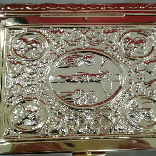 Priestly case for transporting vessels for Divine Liturgy new, gilded