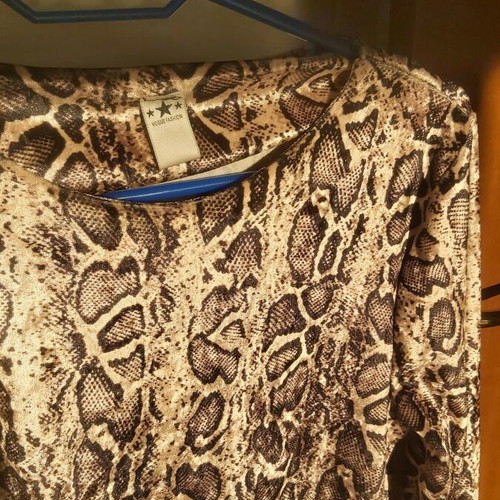 Mini leopard dress size large made in Italy like new