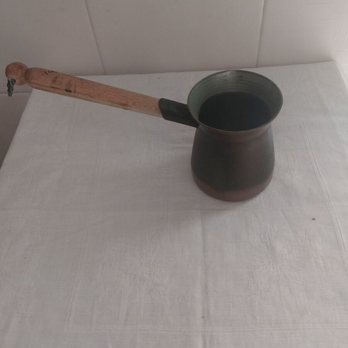 Decorative briki with wooden handle like new