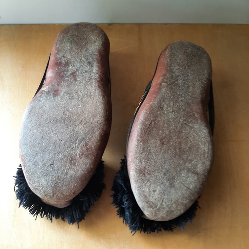 Handmade children's tsarouhia used, 1950s-60s, pack of two