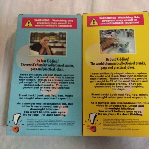 The Best of Just Kidding Volume One & Two VHS tapes used, 2 pieces