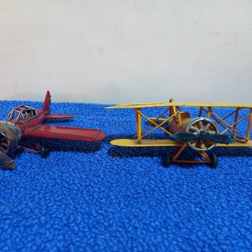 Metal Airplanes used, set of 2
