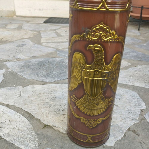 Cylindrical metal box used