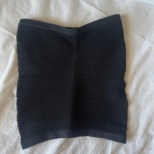 Guess long strapless top black, new with textured fabric