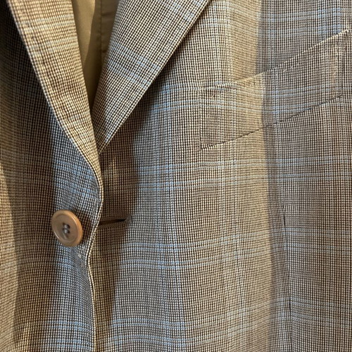 Checked jacket used, size 52, blue