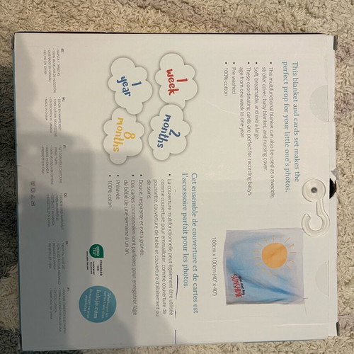 Lulujo You Are My Sunshine muslin blanket for photography like new