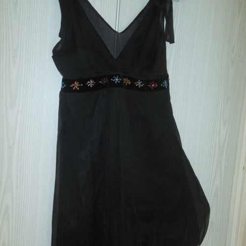 Black 100% Silk Dress Lussile