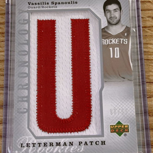Vassilis Spanoulis Houston Rockets NBA Upper Deck 2006-07 numbered patch card like new