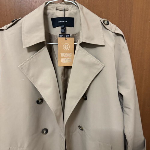 Trench coat new beige, size M oversize