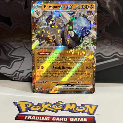Rampardos Ex Pokémon TCG card like new, double rare, pitch black