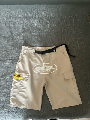Corteiz Alcatraz Cargo Shorts beige, like new, size L
