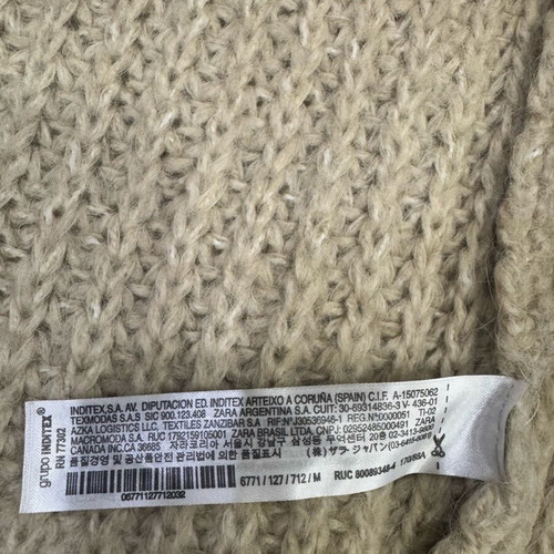Zara long beige cardigan like new, size M