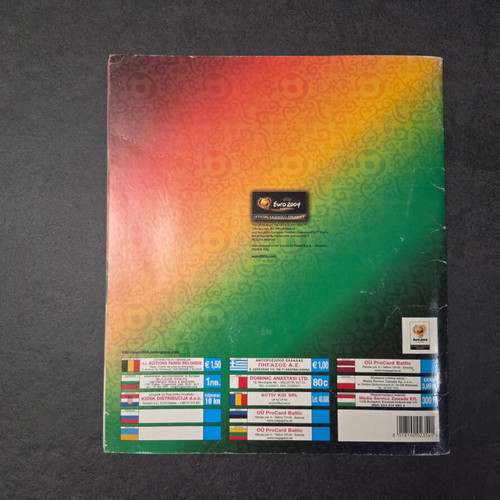 Euro 2004 Panini Sticker Album used, 90 of 334 stickers completed