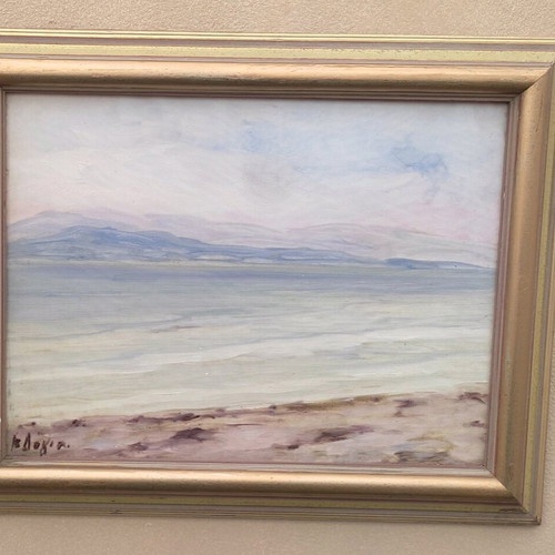 Painting Voula Dogia like new, seascape 40x50 cm