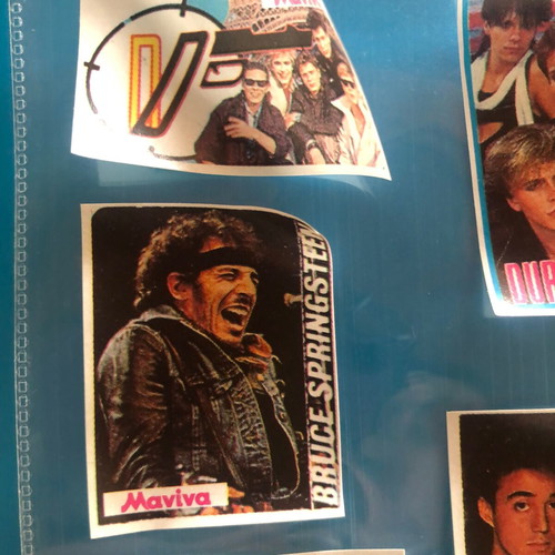 Manina stickers used, pack of 6, Duran Duran, Bruce Springsteen, Wham, Karate Kid
