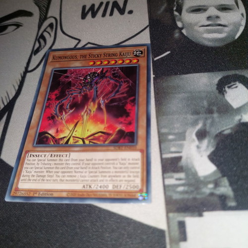 Kumongous, The Sticky String Kaiju Yu-Gi-Oh! Card like new