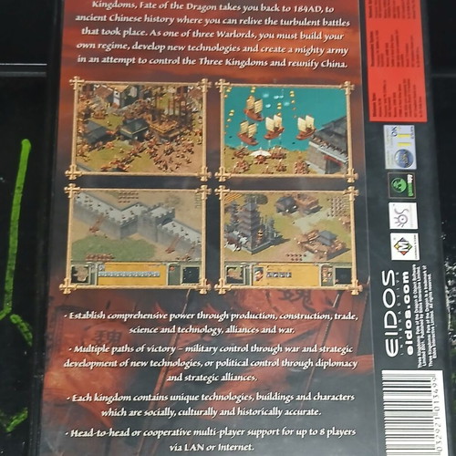 Fate of the Dragon Three Kingdoms PC used with manual