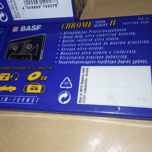 BASF Chrome Super Quality II 90 audio cassette pack of 5