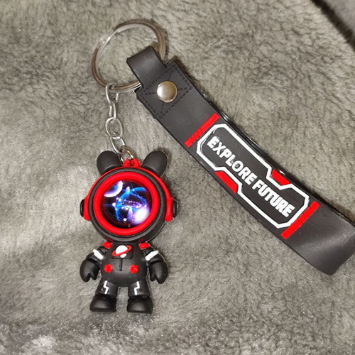 Astronaut red-black keychain new