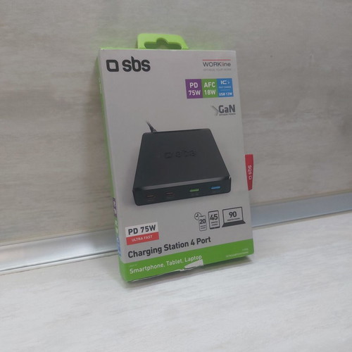 SBS WORKline GaN Charging Station 75W Power Delivery 4-Port