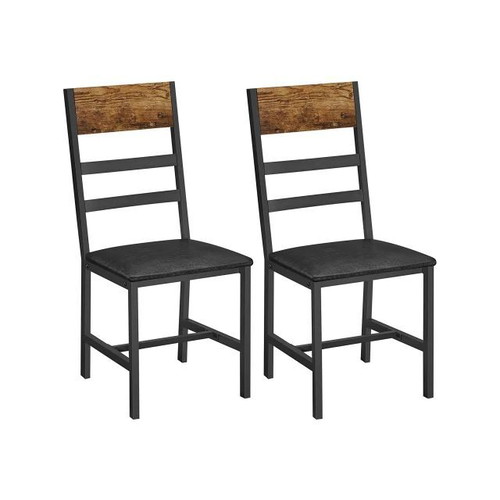 Vasagle Rectangular Metal Dining Table and 4 Vintage Chairs