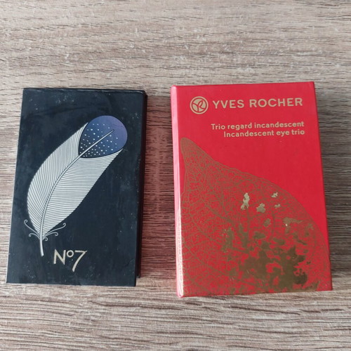 Eyeshadow set used, Yves Rocher and No7, double palettes