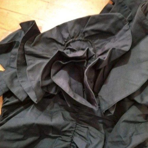Zara black dress with ruffles, new, size S