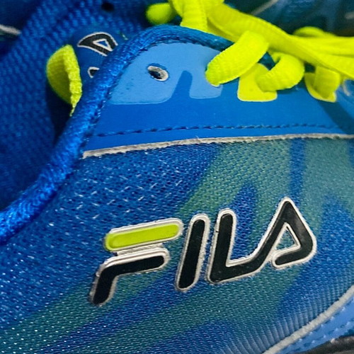 Fila athletic shoes like new, size 41, blue and yellow