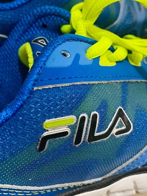 Fila athletic shoes like new, size 41, blue and yellow