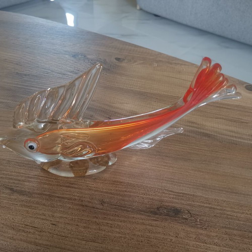 Murano glass female figure, handmade Italian vintage