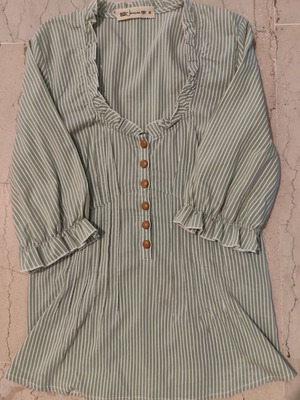 BSB shirt-blouse used, pistachio, 3/4 sleeves, size M